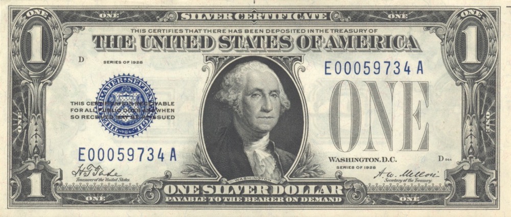 Cara Mengenali Silver Certificate $1 Seri 1928 (1928 sampai 1928E)
