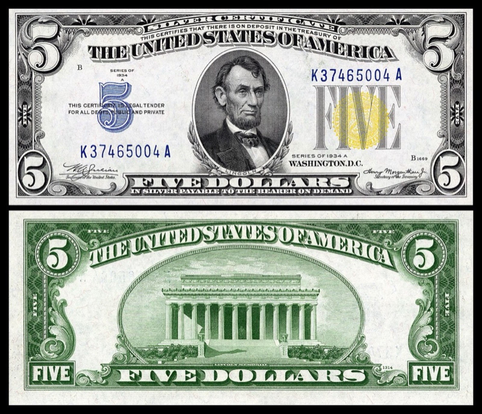 Cara Mengenali Silver Certificate $10 Seri 1934 (1934 sampai 1934D)